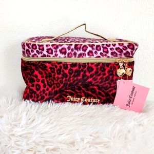Juicy Couture Travel Cosmetic Bag with Travel Toiletry Bottle